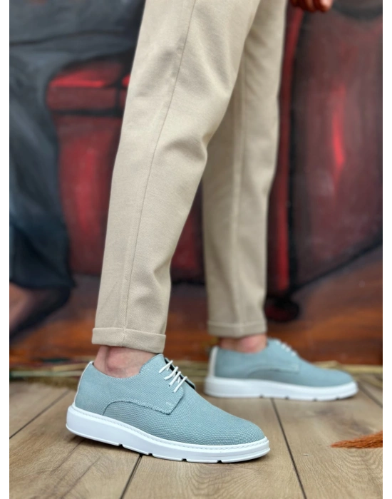 Ba0003 Bağcıklı Klasik Spor Keten Turkuaz Yüksek Taban Casual Erkek Ayakkabı Erkek Klasik Ayakkabı
