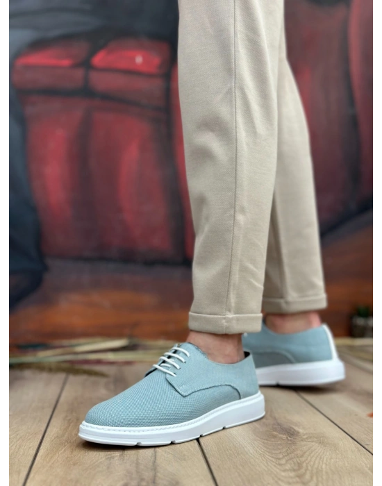 Ba0003 Bağcıklı Klasik Spor Keten Turkuaz Yüksek Taban Casual Erkek Ayakkabı Erkek Klasik Ayakkabı