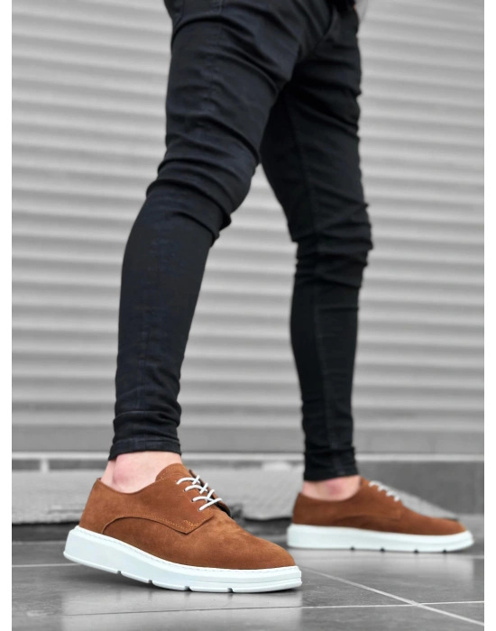 Ba0003 Bağcıklı Süet Klasik Taba Beyaz Yüksek Taban Casual Erkek Ayakkabı Erkek Klasik Ayakkabı