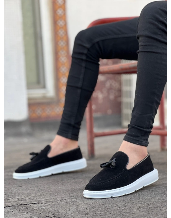 Ba0005 Bağcıksız Yüksek Taban Klasik Süet Kemerli Püsküllü Corcik Erkek Ayakkabı Erkek Klasik Ayakkabı