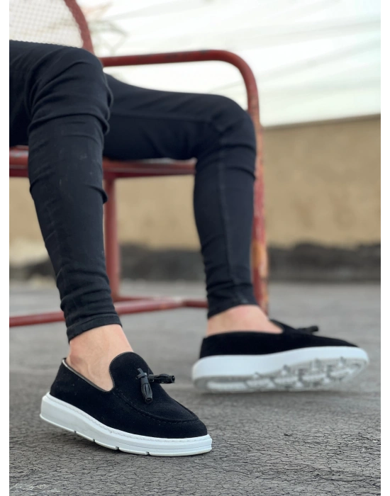 Ba0005 Bağcıksız Yüksek Taban Klasik Süet Kemerli Püsküllü Corcik Erkek Ayakkabı Erkek Klasik Ayakkabı