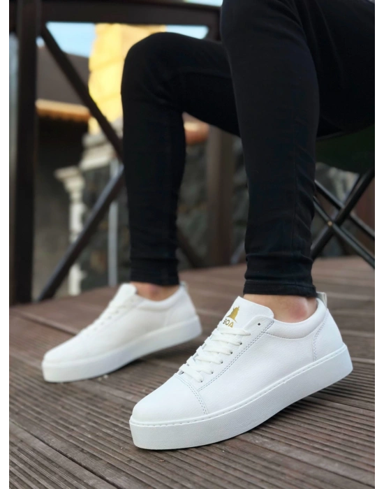 Ba0104 Bağcıklı Beyaz Cilt Spor Klasik Erkek Ayakkabı Erkek Klasik Ayakkabı