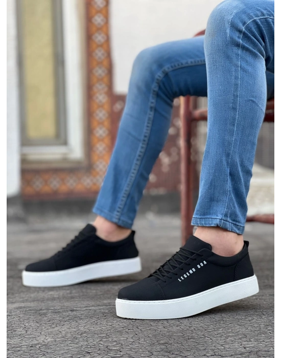 Ba0104 Bağcıklı Nubuk Spor Klasik Siyah Erkek Ayakkabı Erkek Klasik Ayakkabı