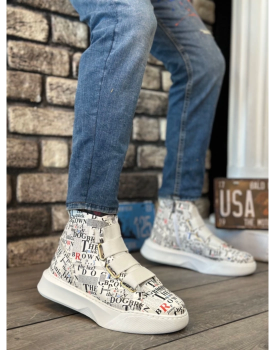 Ba0142 Bantlı Erkek Yüksek Taban Rakamlı Spor Erkek Bot