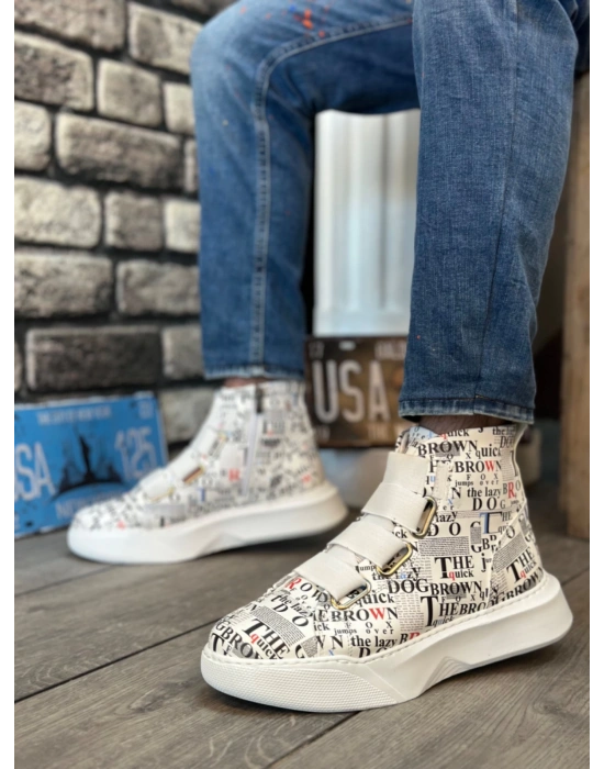 Ba0142 Bantlı Erkek Yüksek Taban Rakamlı Spor Erkek Bot