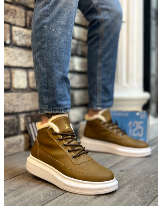 Ba0151 İçi Kürklü Bağcıklı Vizon Erkek Tarz Spor Erkek Bot