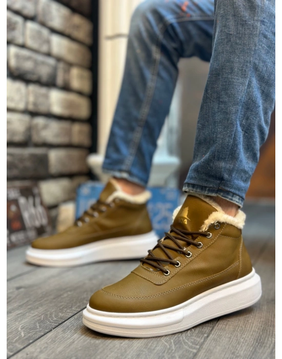 Ba0151 İçi Kürklü Bağcıklı Vizon Erkek Tarz Spor Erkek Bot