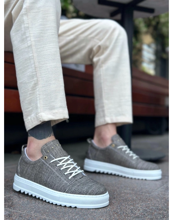 Ba0152 Bağcıklı Yüksek Taban Kahve Kırçıllı Erkek Ayakkabı Erkek Günlük Ayakkabı