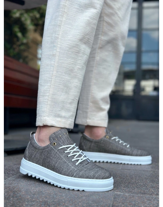 Ba0152 Bağcıklı Yüksek Taban Kahve Kırçıllı Erkek Ayakkabı Erkek Günlük Ayakkabı