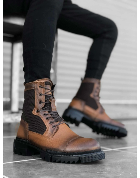 Ba0183 İçi Dışı Hakiki Deri Taba Erkek Postal Erkek Bot