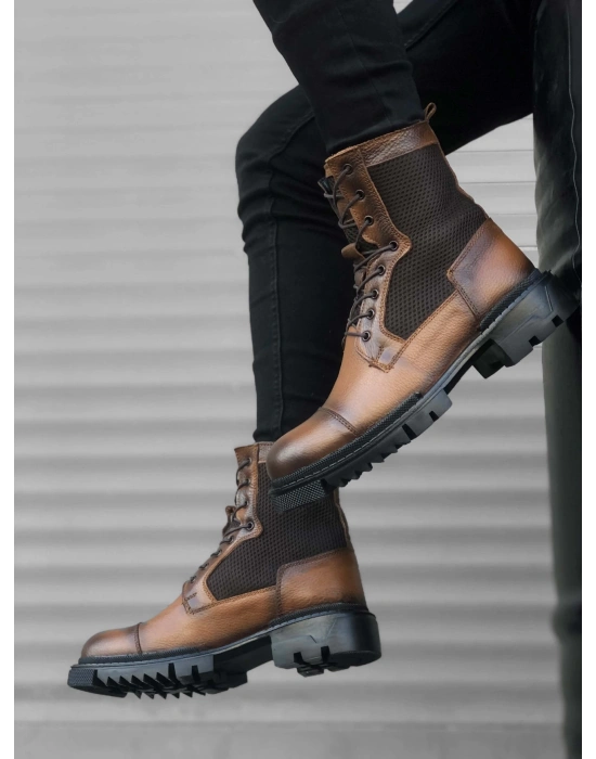 Ba0183 İçi Dışı Hakiki Deri Taba Erkek Postal Erkek Bot