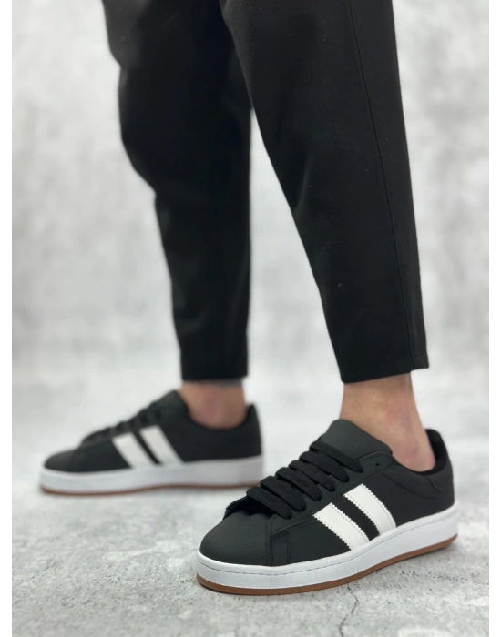 Ba0235 Boa İki Çizgili Siyah Cilt Erkek Erkek Günlük Ayakkabı