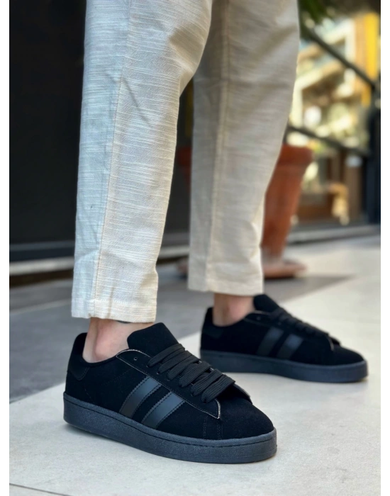 Ba0235 Boa İki Çizgili Siyah Taban Erkek Erkek Günlük Ayakkabı