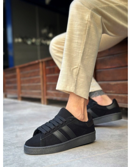 Ba0235 Boa İki Çizgili Siyah Taban Erkek Erkek Günlük Ayakkabı