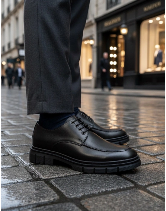 BA0237 Bağcıklı Klasik Yüksek Taban Casual Erkek Ayakkabı