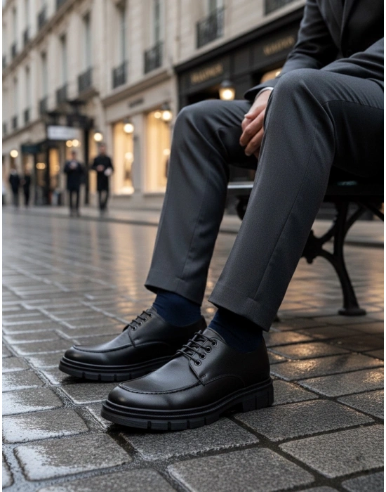 BA0237 Bağcıklı Klasik Yüksek Taban Casual Erkek Ayakkabı