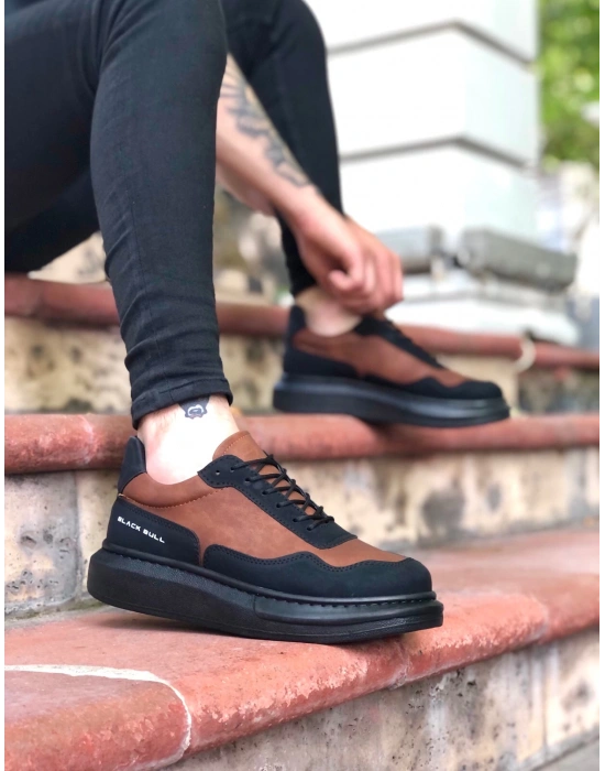 Ba0238 Boa Yüksek Taban Taba Siyah Bağcıklı Erkek Ayakkabı Erkek Günlük Ayakkabı