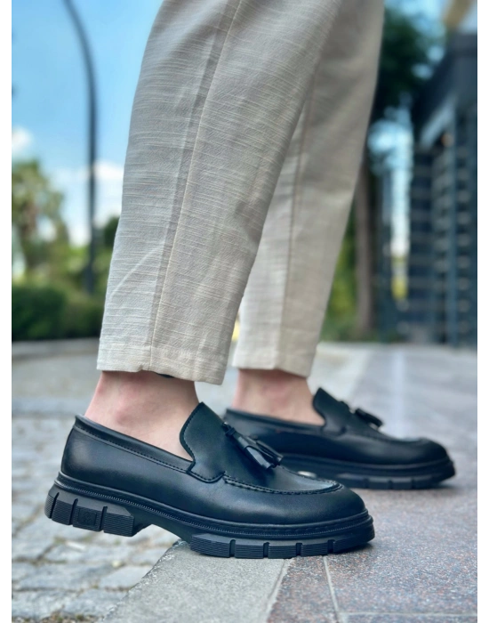 BA0240 Püsküllü Cilt Klasik Yüksek Taban Casual Erkek Ayakkabı