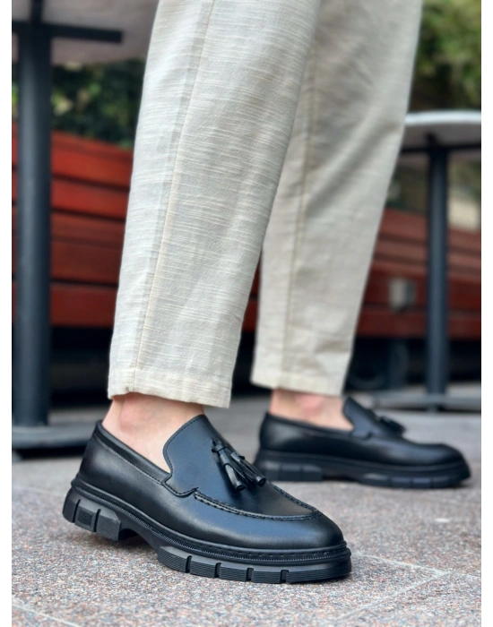 BA0240 Püsküllü Cilt Klasik Yüksek Taban Casual Erkek Ayakkabı