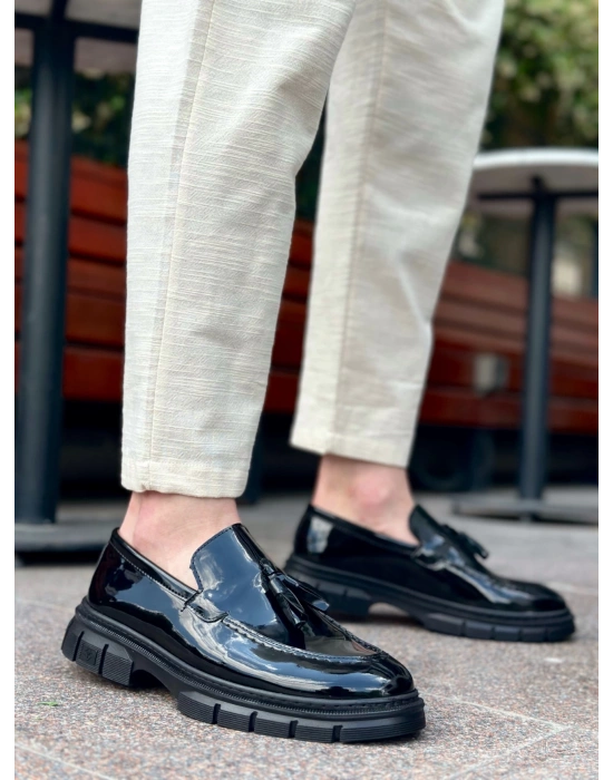 Ba0240 Püsküllü Rugan Klasik Yüksek Taban Casual Erkek Ayakkabı Erkek Klasik Ayakkabı