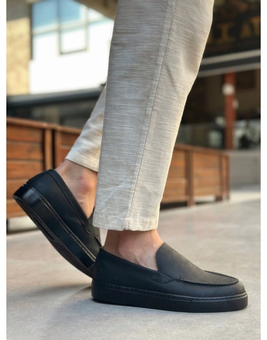 Ba0241 Bağcıksız Siyah Taban Cilt Erkek Ayakkabı Erkek Günlük Ayakkabı