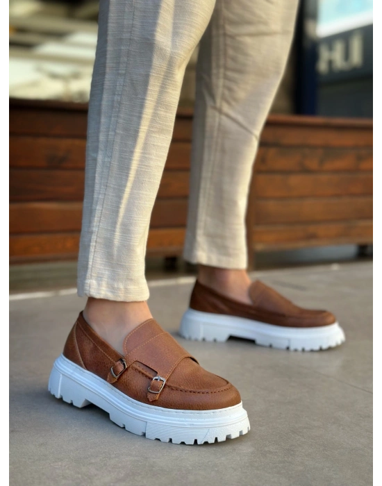 BA0242 Tokalı Klasik Yüksek Taban Taba Erkek Ayakkabı