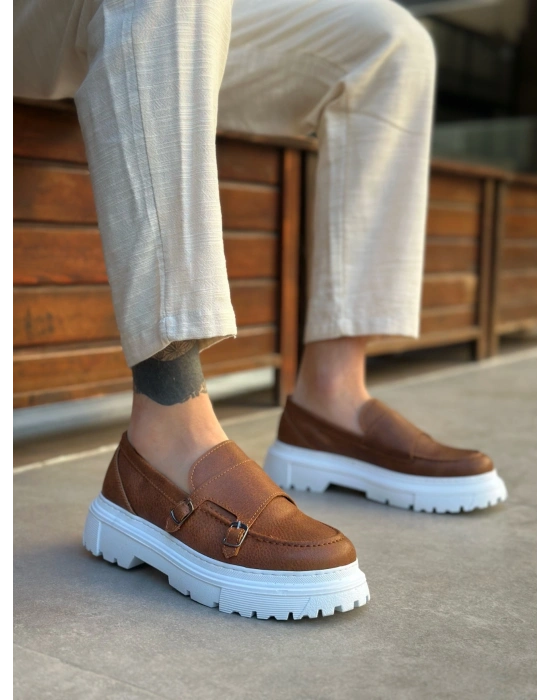 BA0242 Tokalı Klasik Yüksek Taban Taba Erkek Ayakkabı