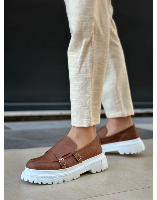 BA0242 Tokalı Klasik Yüksek Taban Taba Erkek Ayakkabı