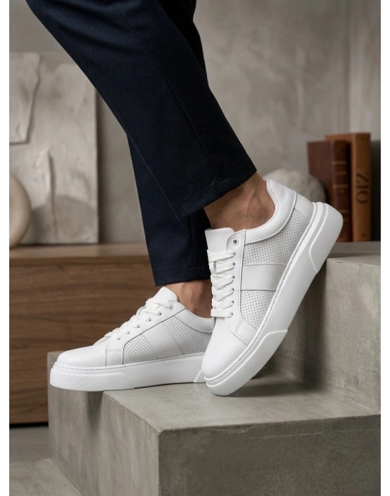 BA0247 Erkek Sneaker Günlük Casual Spor Ayakkabı Beyaz
