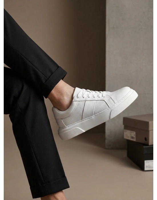 BA0247 Erkek Sneaker Günlük Casual Spor Ayakkabı Beyaz