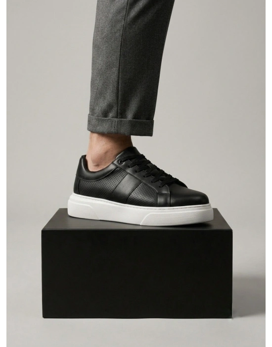 BA0247 Erkek Sneaker Günlük Casual Spor Ayakkabı Siyah