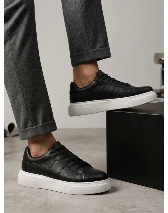 BA0247 Erkek Sneaker Günlük Casual Spor Ayakkabı Siyah