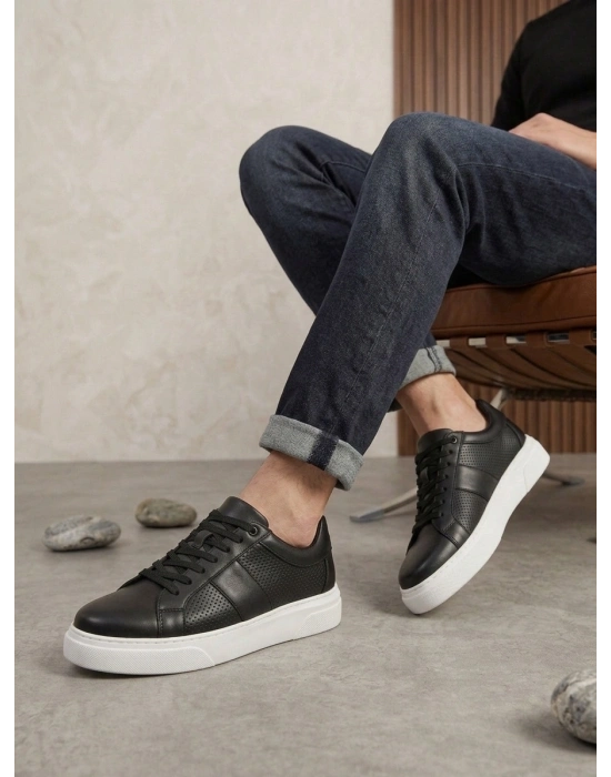 BA0247 Erkek Sneaker Günlük Casual Spor Ayakkabı Siyah