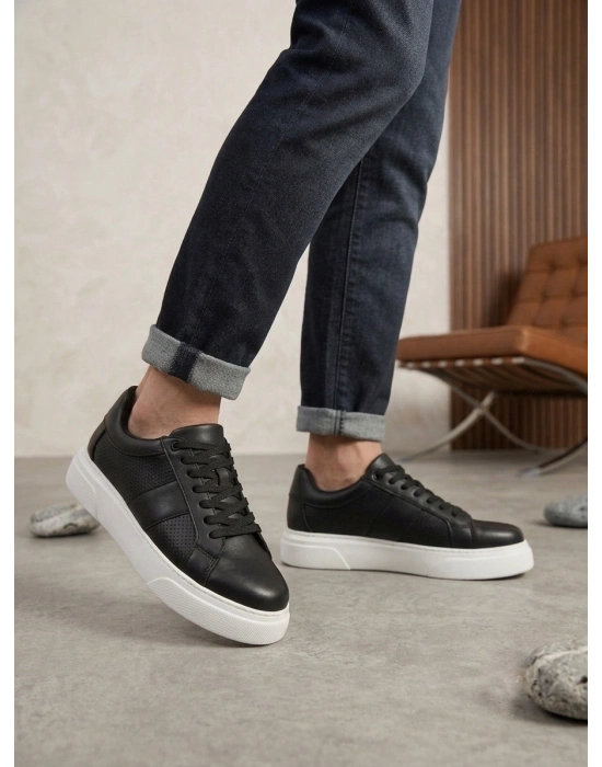 BA0247 Erkek Sneaker Günlük Casual Spor Ayakkabı Siyah