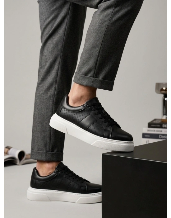 BA0247 Erkek Sneaker Günlük Casual Spor Ayakkabı Siyah