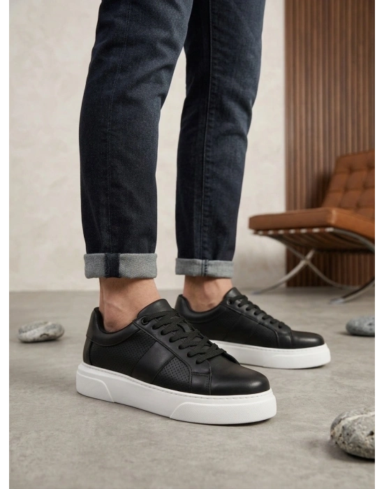 BA0247 Erkek Sneaker Günlük Casual Spor Ayakkabı Siyah