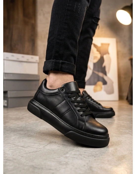 BA0247 Erkek Sneaker Günlük Casual Spor Ayakkabı Siyah Taban