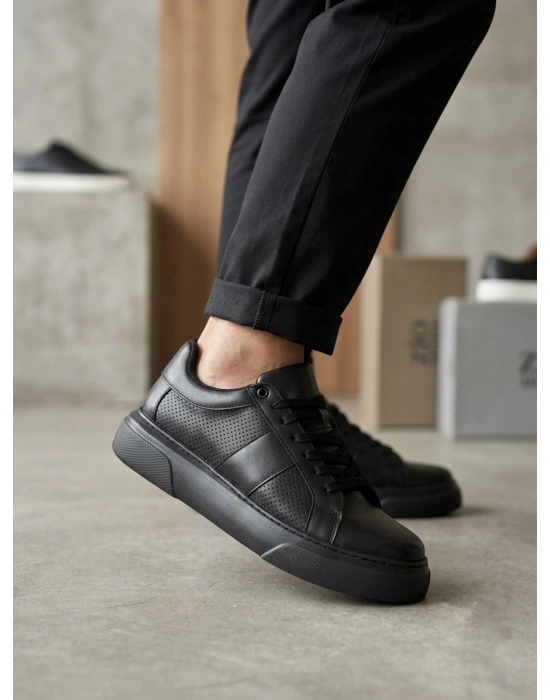 BA0247 Erkek Sneaker Günlük Casual Spor Ayakkabı Siyah Taban