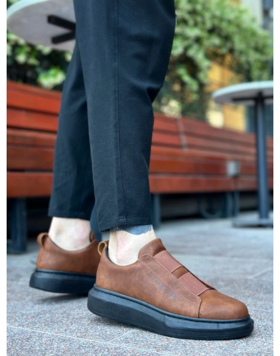 Ba0307 Boa Kalın Yüksek Taban Çift Bant Taba Siyah Erkek Ayakkabı Erkek Günlük Ayakkabı