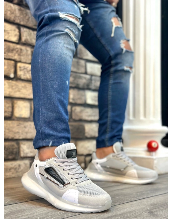 Ba0313 Balon Taban Rahat Casual Gri Erkek Ayakkabısı Erkek Günlük Ayakkabı