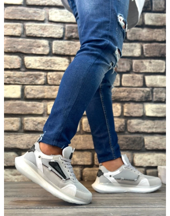 Ba0313 Balon Taban Rahat Casual Gri Erkek Ayakkabısı Erkek Günlük Ayakkabı