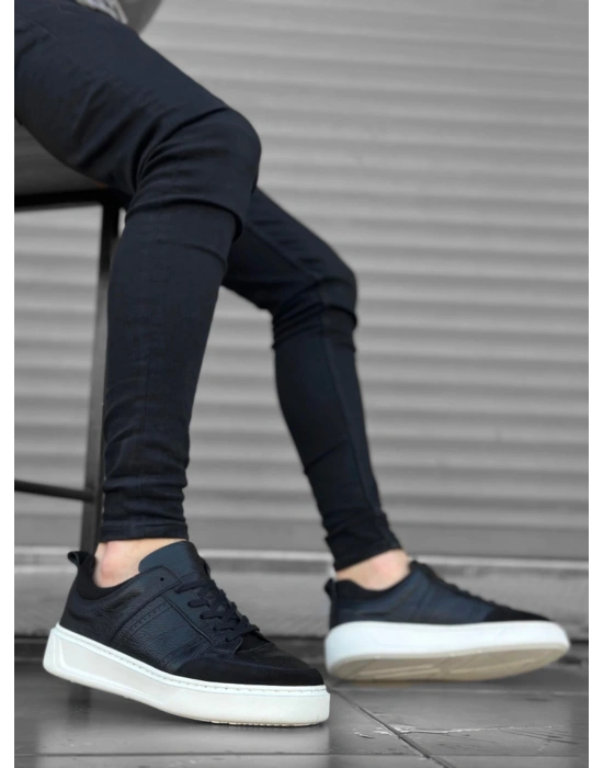 Ba0314 İçi Dışı Hakiki Deri Bağcıklı Siyah Klasik Erkek Ayakkabısı Erkek Klasik Ayakkabı