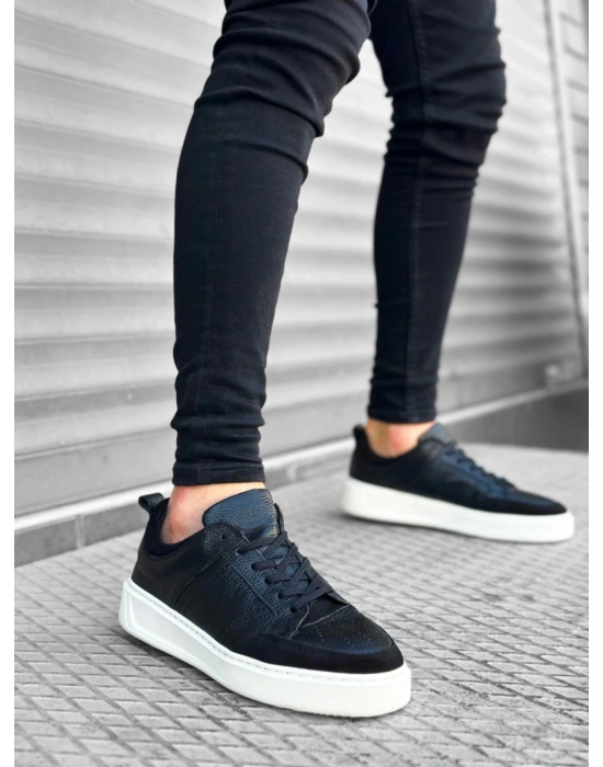 Ba0314 İçi Dışı Hakiki Deri Bağcıklı Siyah Klasik Erkek Ayakkabısı Erkek Klasik Ayakkabı