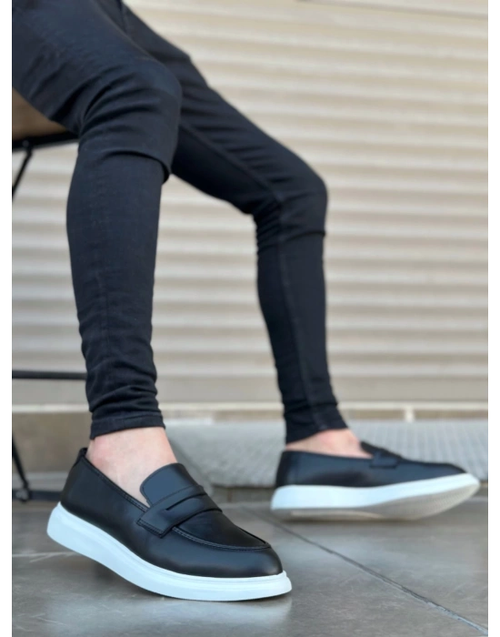 Ba0316 Bağcıksız Yüksek Beyaz Taban Klasik Cilt Corcik Erkek Ayakkabı Erkek Klasik Ayakkabı