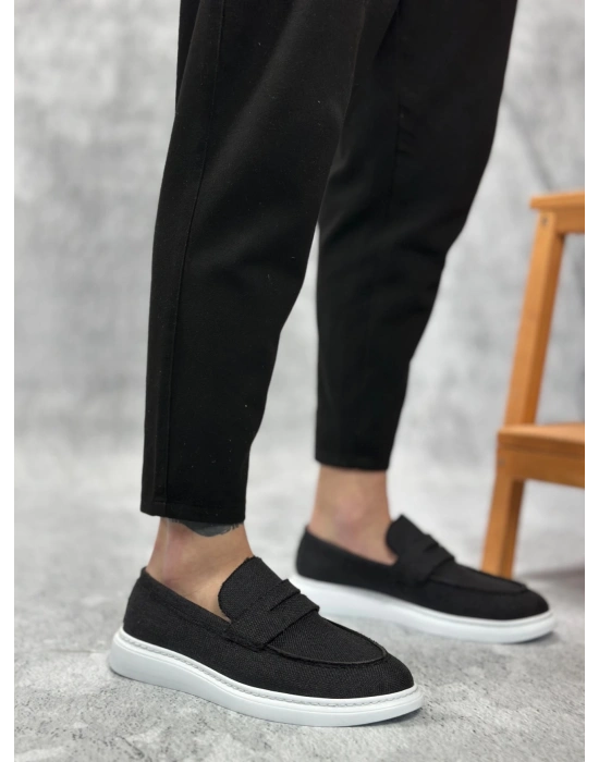 Ba0355 Bağcıksız Keten Siyah Klasik Corcik Erkek Ayakkabı Erkek Klasik Ayakkabı