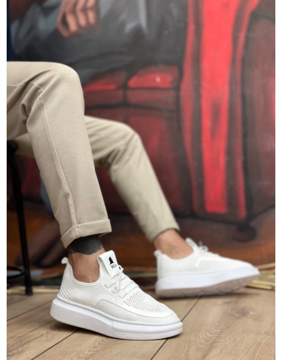 Ba0375 Özel Örme Triko Tarz Beyaz Taban Erkek Spor Ayakkabı