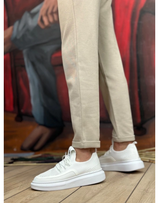 Ba0375 Özel Örme Triko Tarz Beyaz Taban Erkek Spor Ayakkabı