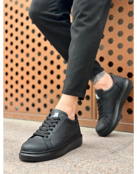 Ba0423 Boa Kalın Siyah Yüksek Taban Siyah Bağcıklı Spor Erkek Ayakkabı Erkek Spor Ayakkabı