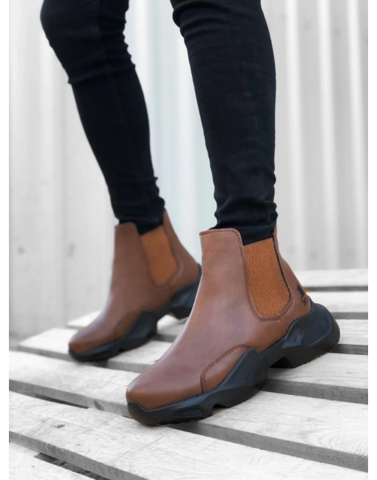 Ba0444 Bağcıksız Rahat Yüksek Taban Taba Erkek Spor Yarım Bilek Erkek Bot