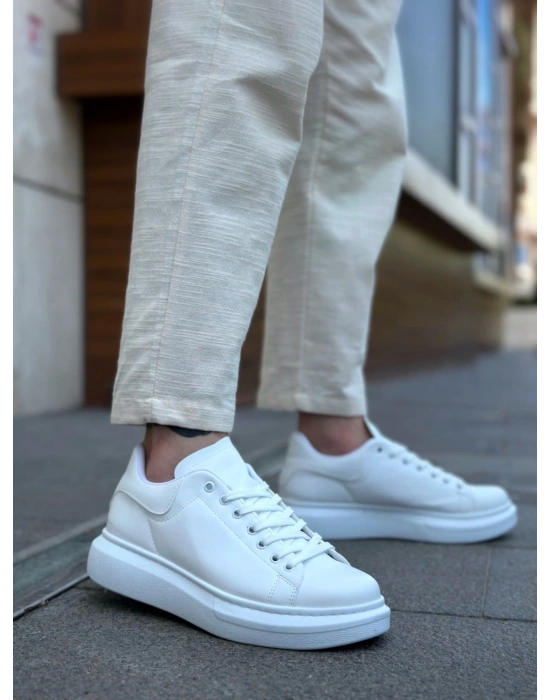 Ba0547 Boa Kalın Yüksek Taban Beyaz Bağcıklı Spor Erkek Ayakkabı Erkek Spor Ayakkabı